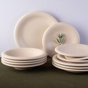 Porto by Stone Lain Aro 12-Piece Dinnerware Set Stoneware